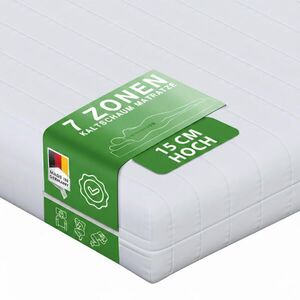 Schlaftroll MATRAC 100x200 cm – ortopedický 7-zónový matrac zo studenej peny – výška 15 cm – pre lamelový rošt – vhodný pre alergikov vyobraziť