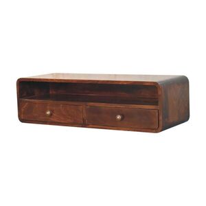 Artisan Furniture KONZOLOVÝ stolík s povrchovou úpravou California Walnut, 2 zásuvky, 1 otvorená polica, lakovaný hnedý vyobraziť