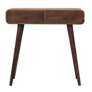Artisan Furniture KONZOLOVÝ stolík v klasickej sivej povrchovej úprave, 2 zásuvky, hnedý vyobraziť