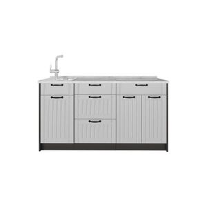 Vicco KUCHYNSKÝ BLOK Fame-Line, Biely vidiecky dom, 150 cm, AP Marble vyobraziť