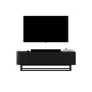 Meble Lindner TV STOLÍK Aurora čierny matný 140 cm s kovovým rámom vyobraziť