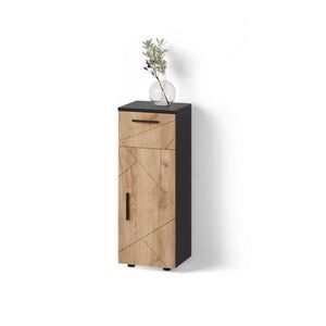 Livinity® MIDI SKRINKA Ronco Goldkraft dub/antracit 30 x 81 cm vyobraziť