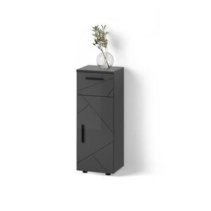 Livinity® MIDI SKRINKA Ronco Antracit vysoký lesk 30 x 81 cm vyobraziť