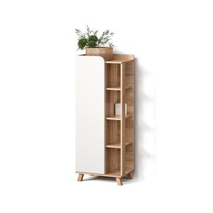 Livinity® MIDI SKRINKA Marano Sonoma/White 50 x 128 cm s dverami a otvorenými priehradkami vyobraziť