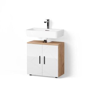 Livinity® SPODNÁ SKRINKA POD UMÝVADLO Ronco Biely vysoký lesk/dub Goldkraft 60 x 59 cm vyobraziť