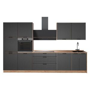 Vicco KUCHYNKA Fame-Line, Tmavo-sivá/Dub Goldkraft, 340 cm, AP Oak vyobraziť
