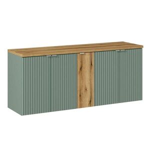 Petits-meubles SPODNÁ UMÝVADLOVÁ SKRINKA 140cm Jade Zelená a drevo vyobraziť