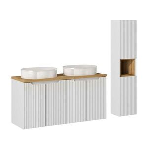 Petits-meubles KÚPEĽŇOVÝ NÁBYTOK 120cm Riva 2-dielna súprava Biela a drevo vyobraziť