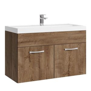 Badplaats KÚPEĽŇOVÁ ZOSTAVA Paso 2 diely hnedý dub - 80 x 40 x 55 cm vyobraziť