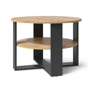 Vicco KONFERENČNÝ STOLÍK Romeo, antracitová/Remeselný dub, 68 x 68 cm vyobraziť
