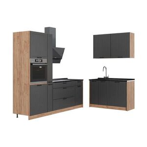 Vicco KUCHYŇA Fame-Line, Tmavo-sivá/Dub Goldkraft, 220 x 120 cm, AP Antracit vyobraziť