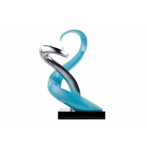 KUNSTLOFT DEKORATÍVNA SOCHA 45/63 cm, modrá/strieborná, umelecký motív vyobraziť