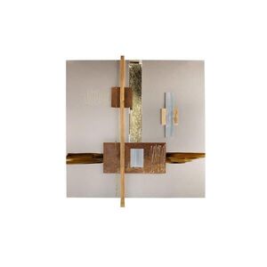 KUNSTLOFT KOVOVÁ NÁSTENNÁ DEKORÁCIA 83/83 cm, hnedá/zlatá vyobraziť