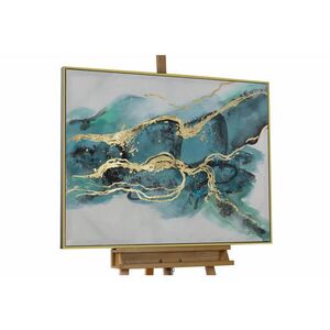 KUNSTLOFT RUČNE MAĽOVANÝ AKRYLOVÝ OBRAZ 102, 5/77, 5 cm, modrý/tyrkysový, abstraktný geometrický motív vyobraziť
