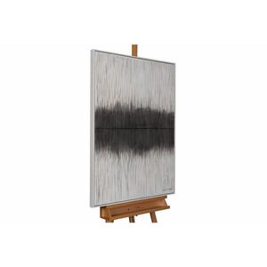 KUNSTLOFT RUČNE MAĽOVANÝ AKRYLOVÝ OBRAZ 75/100 cm, sivý, abstraktný geometrický motív vyobraziť