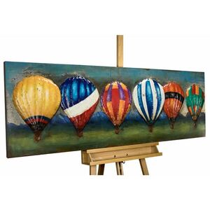 KUNSTLOFT KOVOVÝ OBRAZ 144/44 cm, letecký motív, viacfarebný vyobraziť