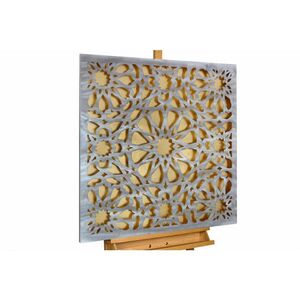 KUNSTLOFT KOVOVÝ OBRAZ 80/80 cm, dekoratívny motív, strieborno-zlatý vyobraziť