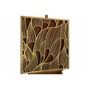 KUNSTLOFT KOVOVÝ OBRAZ 80/80 cm, prírodný motív, čierno-zlatý vyobraziť