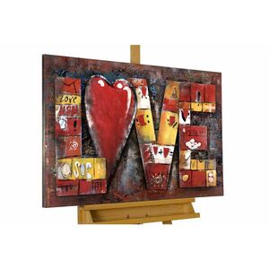 KUNSTLOFT KOVOVÝ OBRAZ 90/60 cm, dekoratívny motív, červený vyobraziť
