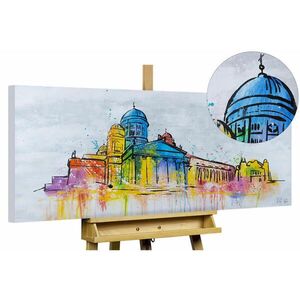 KUNSTLOFT RUČNE MAĽOVANÝ AKRYLOVÝ OBRAZ 120/60 cm, sivý, zvierací motív vyobraziť
