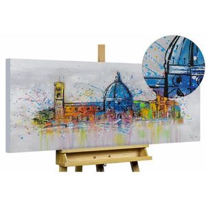 KUNSTLOFT RUČNE MAĽOVANÝ AKRYLOVÝ OBRAZ 120/60 cm, sivý, krajinný motív vyobraziť