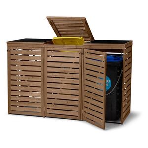 Trojitý box na smetný kôš s univerzálnymi možnosťami umiestnenia, 3x 240 l vyobraziť