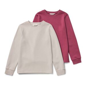 Detské mikiny s počesanou vnútornou stranou, 2 ks, ružová a biela vyobraziť