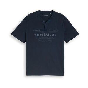 Tričko Tom Tailor Serafino s logom, Sky Captain Blue vyobraziť