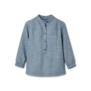 NAH/STUDIO blúzka | zmes bavlny a ľanu, Ocean, Sake vyobraziť