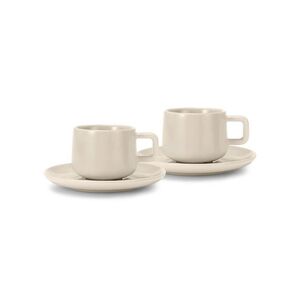 2 šálky na espresso s podšálkami, béžové vyobraziť