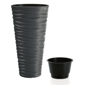 Kvetináč SAND SLIM antracit 29, 6cm vyobraziť
