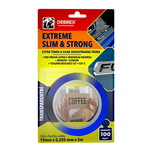 Extra tenká a silná obojstranná páska DEBBEX EXTREME SLIM & STRONG 5m vyobraziť