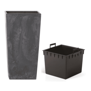 Kvetináč URBI SQUARE BETON EFFECT antracit 29, 5cm vyobraziť