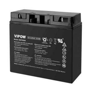 Batéria motocyklová 12V 25Ah VIPOW vyobraziť