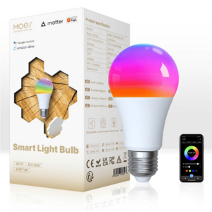 Inteligentná LED žiarovka E27 9W RGB CCT MOES MWB-TDA9-RCW-E27 WiFi Tuya vyobraziť