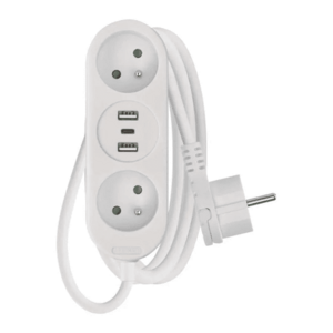 Predlžovací prívod 2 zásuvky 1, 4m EMOS P0211E USB vyobraziť