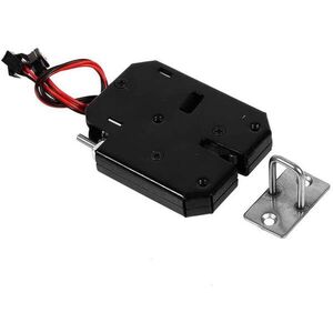Elektrický zámok XG-07C 12VDC 1, 8A čierny s ovládacím kontaktom vyobraziť