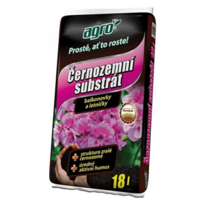 Čiernozemný substrát pre balkónovky a letničky AGRO 18l vyobraziť