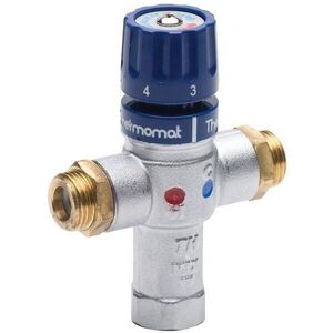 SAPHO - Termostatický regulátor teploty vody, 1/2", 30-60 stupňov, spätné klapky TMT12MPM vyobraziť