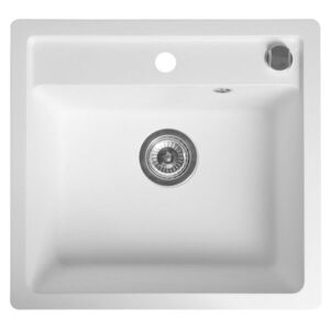 SAPHO - Granitový vstavaný mono drez, 53x50cm, biela GR1031 vyobraziť