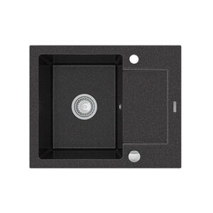 MEXEN - Enzo granitový drez 1-misa drez s vypúšťaním krátky odkvapkávač 576x465 mm, čierna škvrnité 6506571005-76 vyobraziť