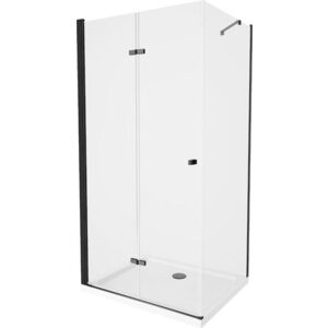 MEXEN/S - Lima sprchovací kút 100x110, transparent, čierna + biela vanička so sifónom 856-100-110-70-00-4010B vyobraziť