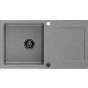 MEXEN/S - Leo granitový drez 1 s odkvapkávačom 900x500 mm, sivá, + sifón grafit 6501901010-71-B vyobraziť