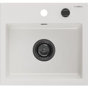 MEXEN/S - Milo granitový drez 1 435 x 410 mm, biela, + sifón grafit 6505441000-20-B vyobraziť