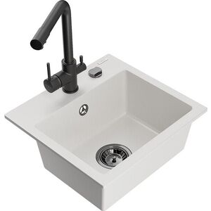 MEXEN/S - Milo granitový drez vrátane batérie Duero, biela 6505-20-671600-70 vyobraziť