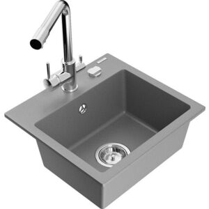 MEXEN/S - Milo granitový drez vrátane batérie Duero, šedá 6505-71-671600-00 vyobraziť