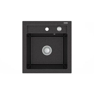 MEXEN - Vito granitový drez 1-miska 520x490 mm, čierna škvrnité 6503521000-76 vyobraziť
