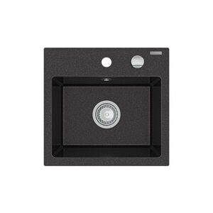 MEXEN - Milo granitový drez 1-miska 435x410 mm, čierna škvrnité 6505441000-76 vyobraziť