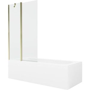 MEXEN/S - Vega obdĺžniková vaňa 180 x 80 cm s panelom + vaňová zástena 100, transparent, zlatá 550118080X9410115000 vyobraziť