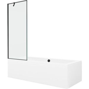 MEXEN/S - Cube obdĺžniková vaňa 180 x 80 cm s panelom + vaňová zástena 70, čierna vzor 550518080X9507007070 vyobraziť